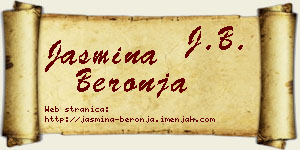 Jasmina Beronja vizit kartica
